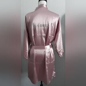 Rhinestone Bridesmaid Satin Robe
